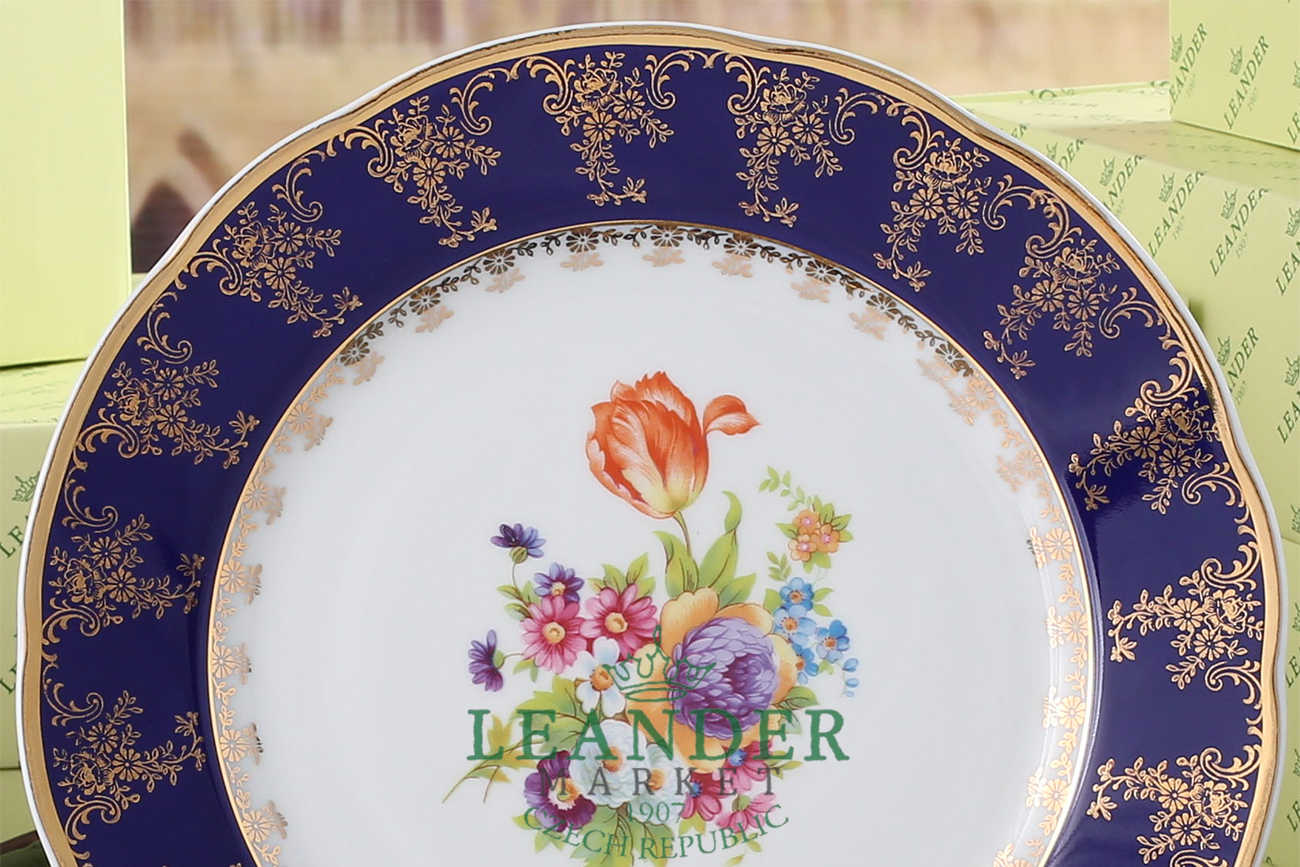 Набор тарелок 12 персон 36 предметов Мэри-Энн, Мелкие цветы, кобальт 03160119-0086x2