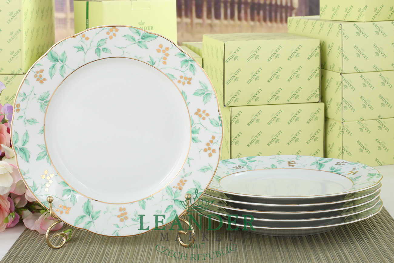 Набор тарелок 12 персон 36 предметов Мэри-Энн, Зеленые листья 03160119-1381x2