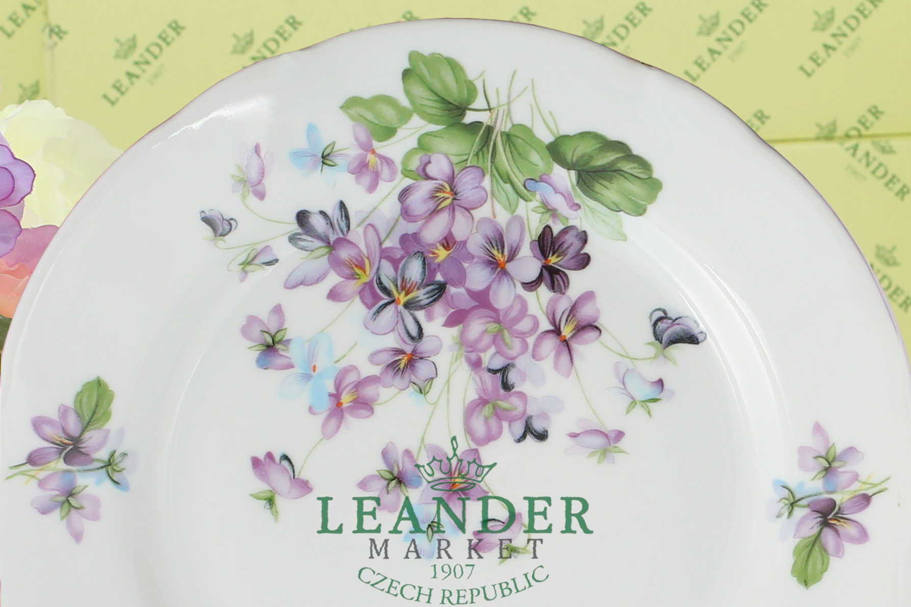 Тарелки десертные 19 см 6 штук Мэри-Энн, Лиловые цветы 03160319-2391
