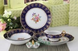 Чайно-столовый сервиз 6 персон 40 предметов Мэри-Энн, Мелкие цветы, кобальт 03162000-0086