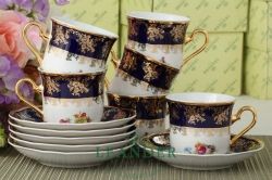 Чайно-столовый сервиз 12 персон 70 предметов Мэри-Энн, Мелкие цветы, кобальт 03162070-0086