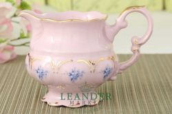 Чайный сервиз 6 персон 15 предметов Соната, Голубые цветы, розовый фарфор