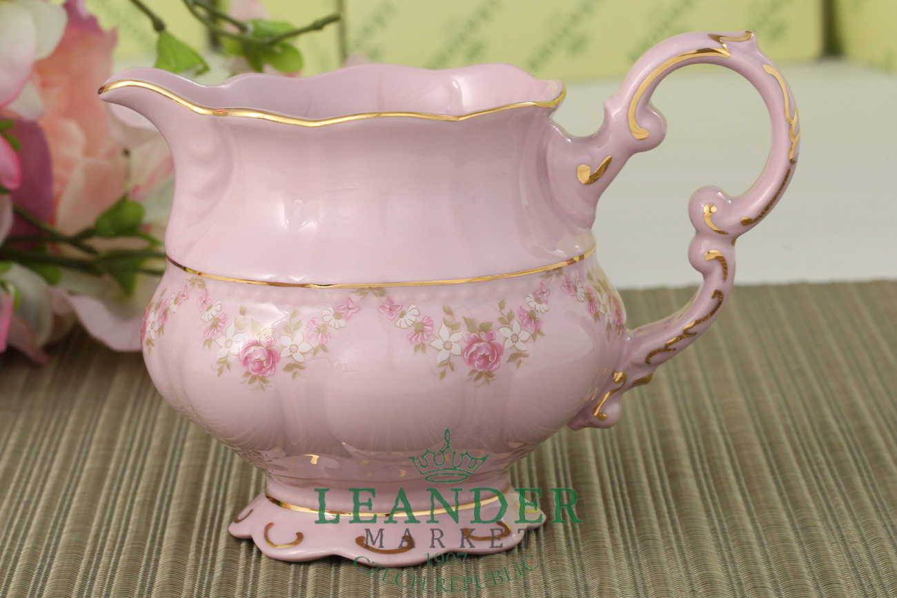 Чайный сервиз 6 персон 15 предметов Соната, Мелкие цветы, розовый фарфор 07260725-0158