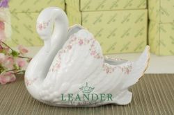 Лебедь- конфетница 600 гр Соната, Мелкие цветы 20118426-0158