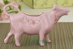 Сливочник- корова 70 мл Соната, Мелкие цветы, розовый фарфор 21210813-0158