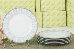 Тарелки пирожковые 17 см 6 штук Сабина, Серый орнамент 02160327-1013