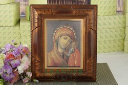 Икона на фарфоре в деревянной раме 250х185 мм, Казанская 20198848-1262