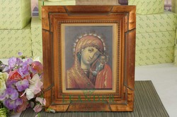 Икона на фарфоре в деревянной раме 250х185 мм, Казанская богоматерь 20198849-1262